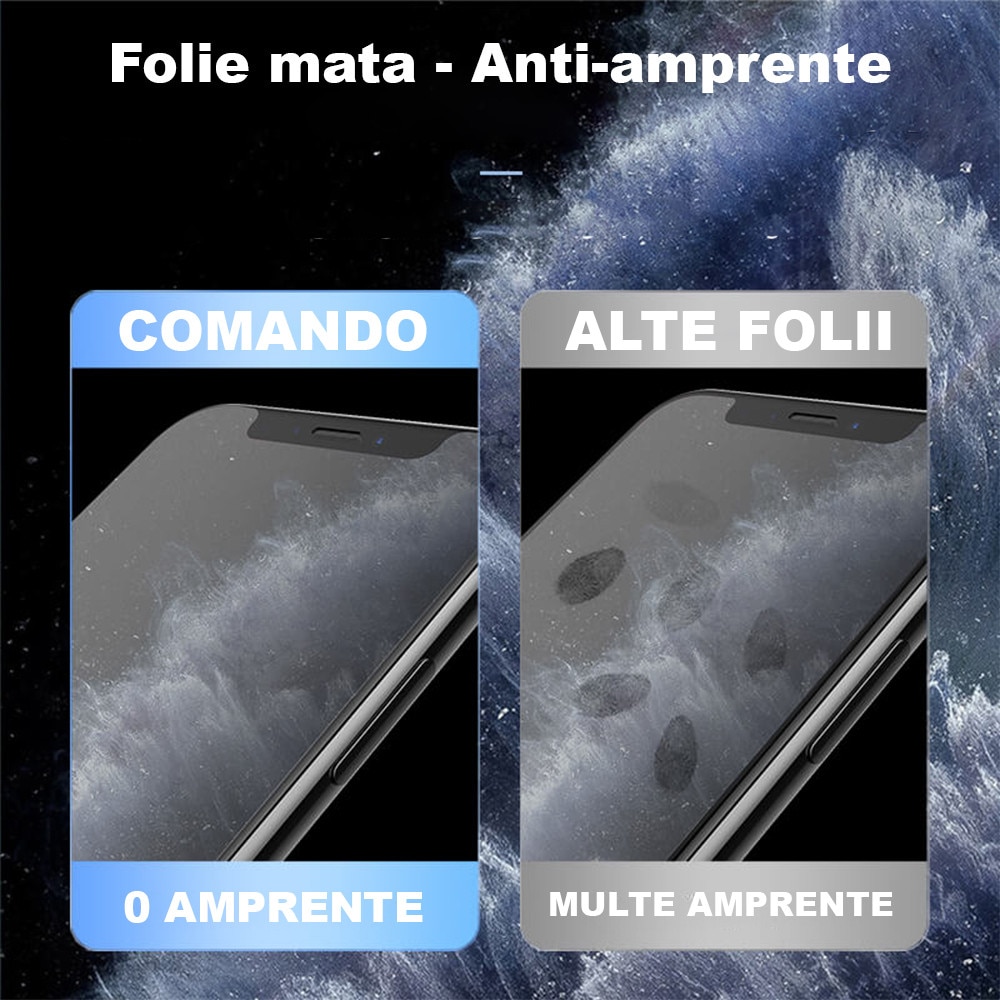 Folie Silica Mat Gel pentru Samsung Galaxy A57, Paper-Like Touch, Suprafata matuita, Protectie impotriva socurilor si zgarieturilor, Montare facila, Compatibila cu senzorul de amprenta, Regenerabila, Claritate HD, Edge to Edge