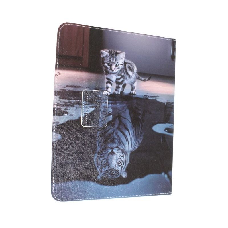 Husa de protectie tableta, T-Mobile T Tablet 5G, TCL TAB, iPad, Samsung, Lenovo, Kruger&Matz EAGLE 1074, Universal, Tiger, 10", albastru