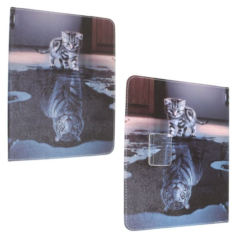 Husa de protectie tableta, T-Mobile T Tablet 5G, TCL TAB, iPad, Samsung, Lenovo, Kruger&Matz EAGLE 1074, Universal, Tiger, 10", albastru