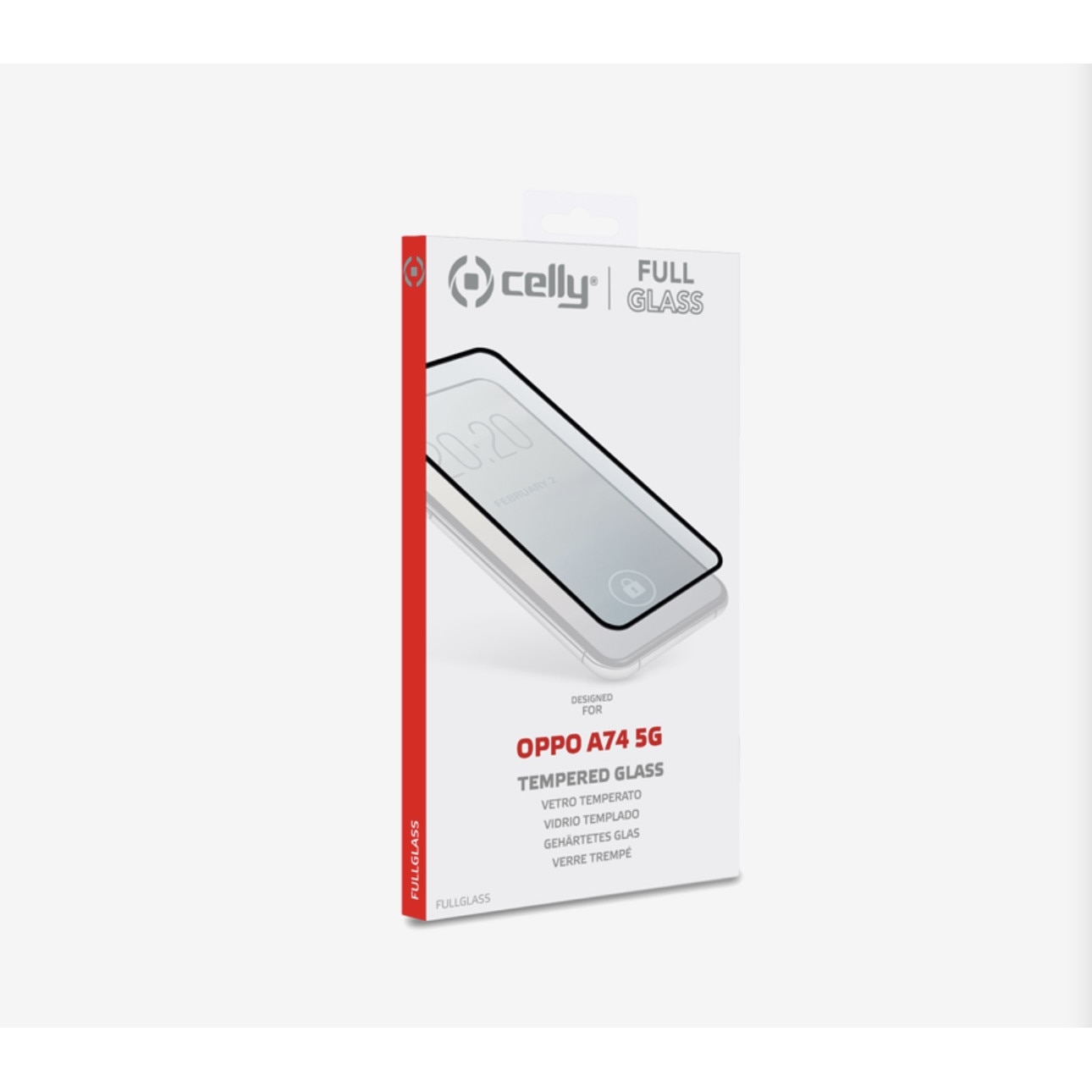 Folie sticla Celly pentru Oppo A74 5G, folie protectie, full glue, transparent
