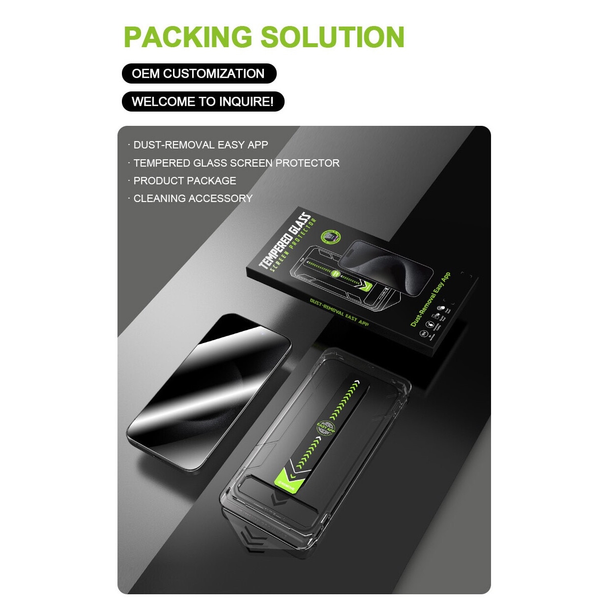 Set 2 Folii Protectie, Ecran Din Sticla Securizata, Cu Dispozitiv De Aplicare Automata In 30 De Secunde Cu Easy App, Compatibil cu iphone 15 pro