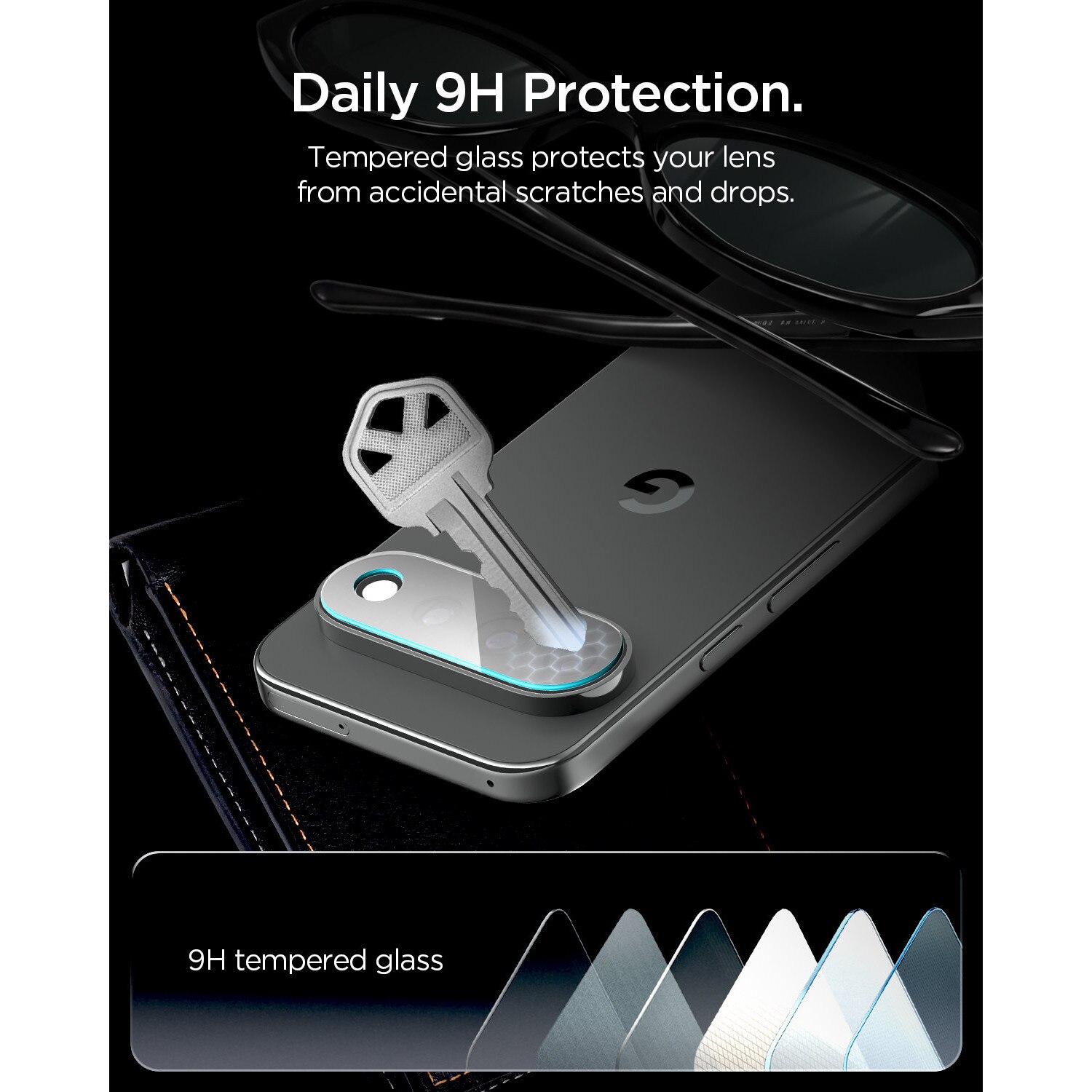 Set 2 folii sticla securizata camera foto Spigen Glass tR EZ Fit Optik Pro compatibile cu Google Pixel 11 Pro, Transparent
