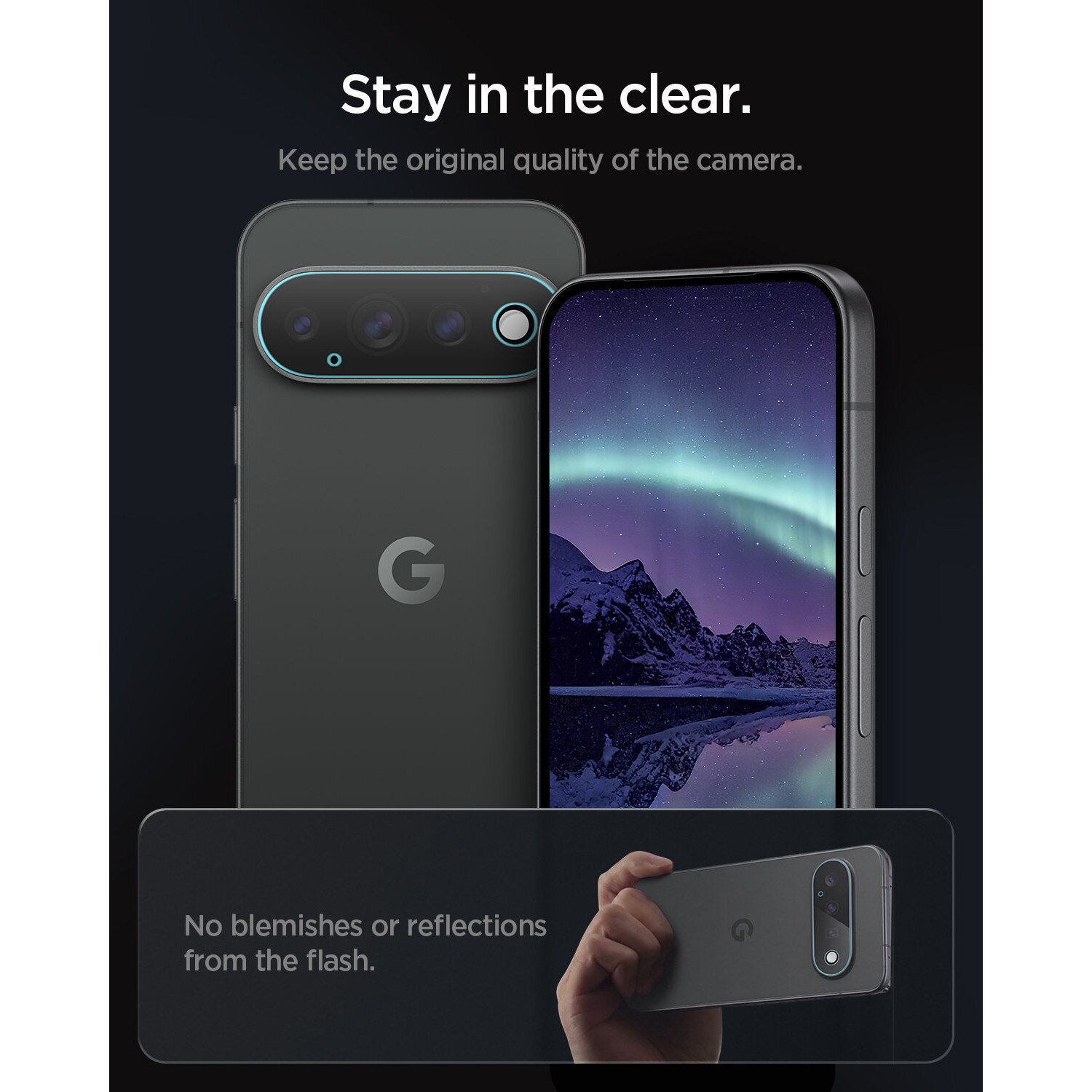 Set 2 folii sticla securizata camera foto Spigen Glass tR EZ Fit Optik Pro compatibile cu Google Pixel 11 Pro, Transparent