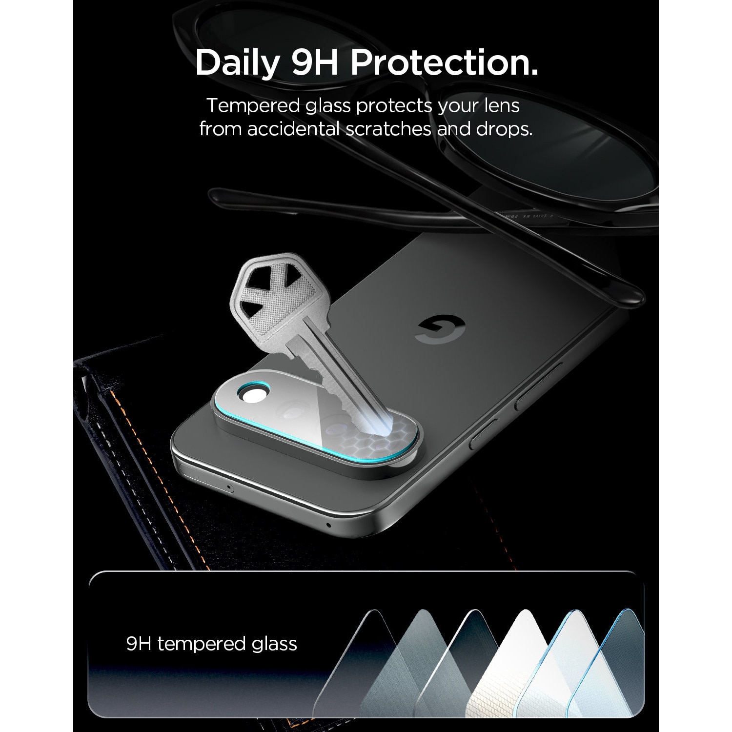 Set 2 folii sticla securizata camera foto Spigen Glass tR EZ Fit Optik Pro compatibile cu Google Pixel 11 Pro XL, Transparent
