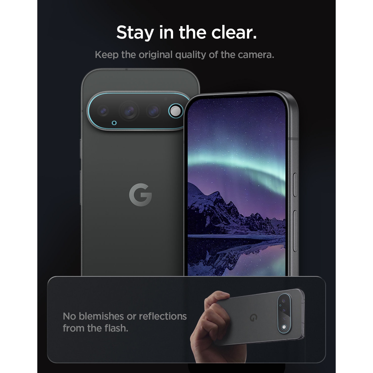 Set 2 folii sticla securizata camera foto Spigen Glass tR EZ Fit Optik Pro compatibile cu Google Pixel 11 Pro XL, Transparent
