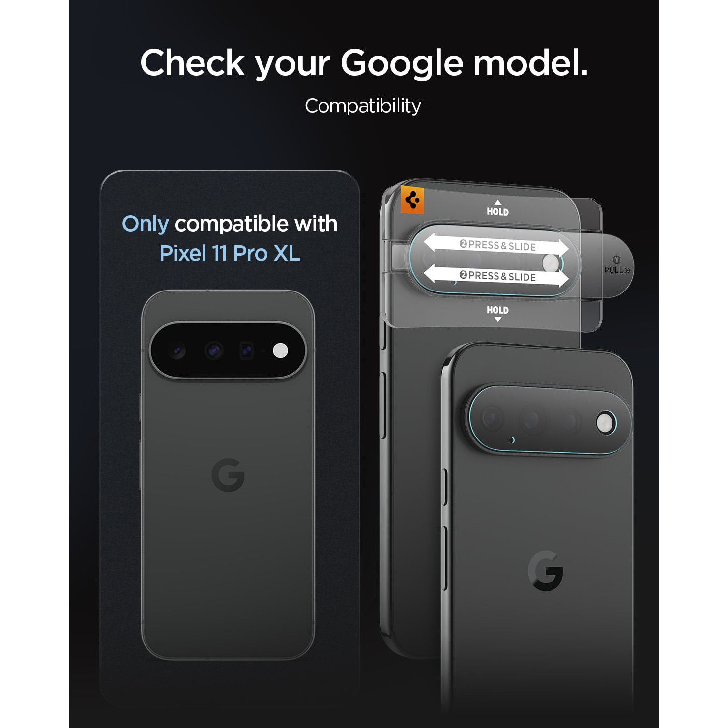 Set 2 folii sticla securizata camera foto Spigen Glass tR EZ Fit Optik Pro compatibile cu Google Pixel 11 Pro XL, Transparent