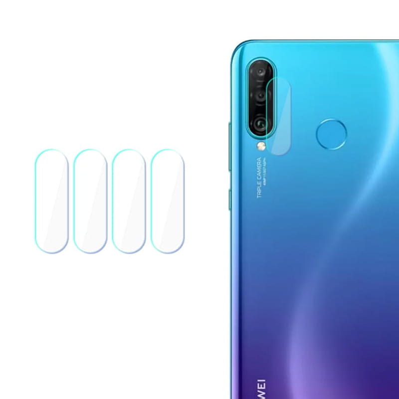 Folie sticla camera foto 3MK pentru Huawei P30 Lite, 4 buc, 0.2 mm, Transparent