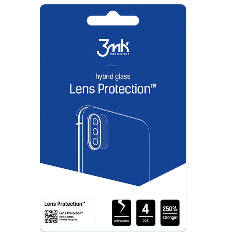 Folie sticla camera foto 3MK pentru Huawei P30 Lite, 4 buc, 0.2 mm, Transparent