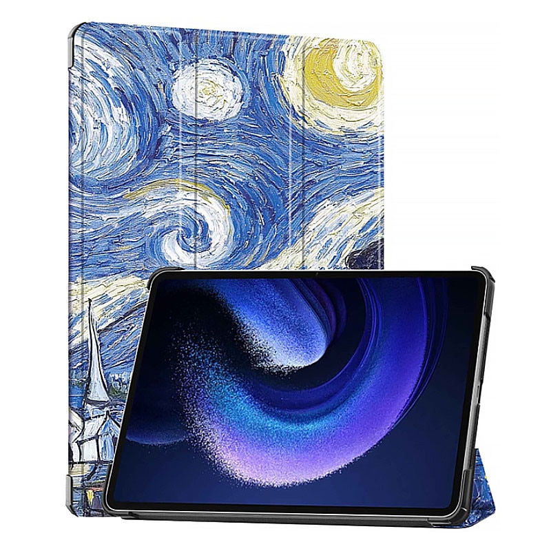 Husa tableta din piele pentru Samsung Galaxy Tab A9 Plus, Protectie Completa, Starry Night design, Multicolor