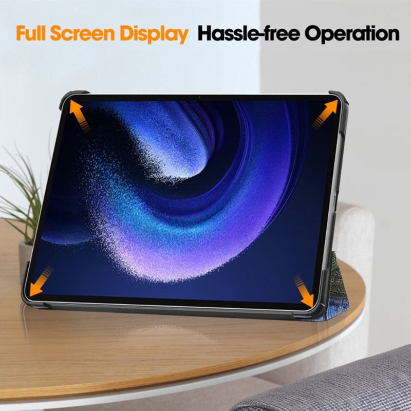 Husa tableta din piele pentru Samsung Galaxy Tab A9 Plus, Protectie Completa, Starry Night design, Multicolor