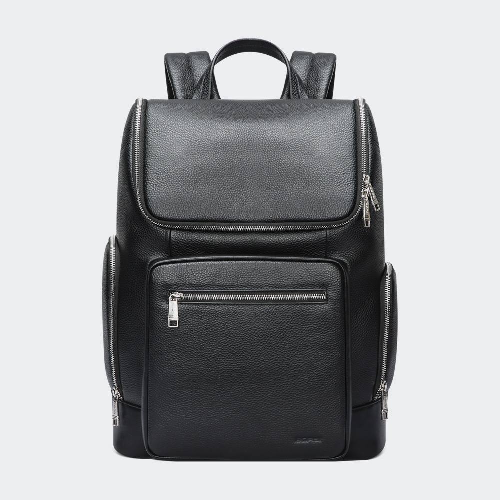 Rucsac din piele Bopai Terra, 15.6", negru, 44x34x20cm, capacitate 22L
