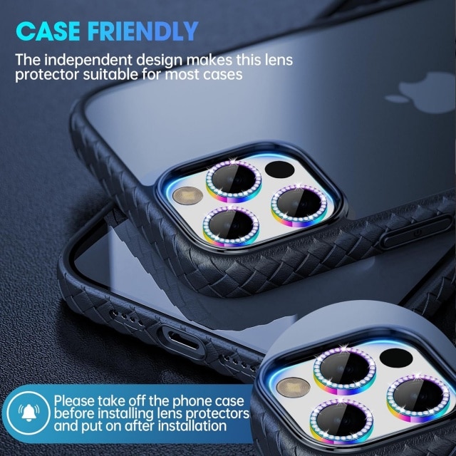 Folie protectie camera, set 4 buc, sticla securizata 9H, transparent, compatibila cu iPhone 15 Pro/Pro Max