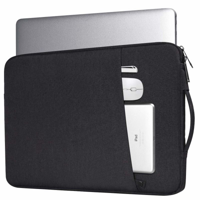 Husa pentru laptop din panza neagra, geanta pentru laptop, husa pentru notebook