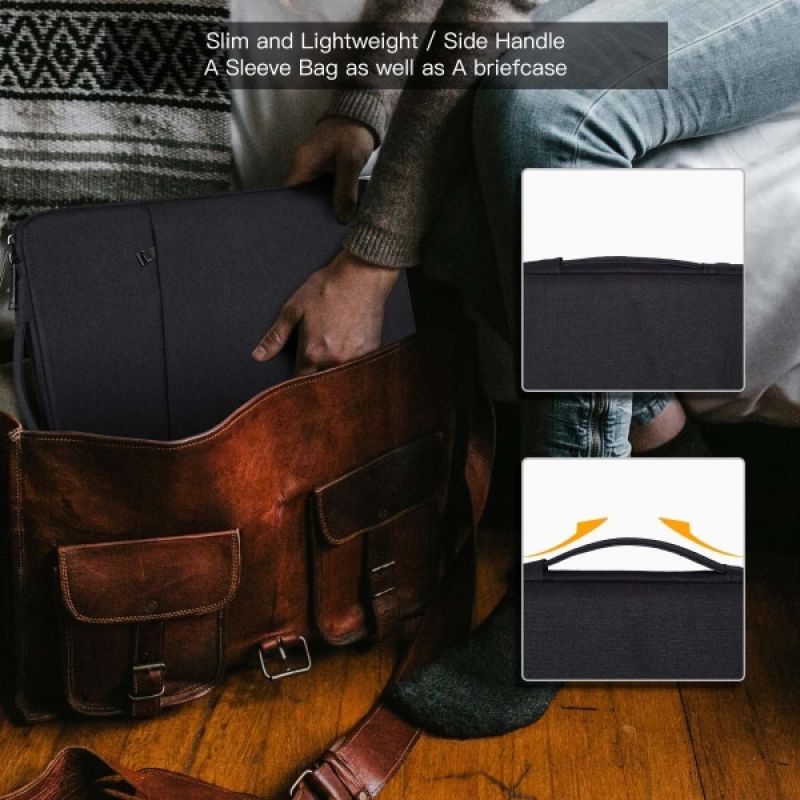 Husa pentru laptop din panza neagra, geanta pentru laptop, husa pentru notebook
