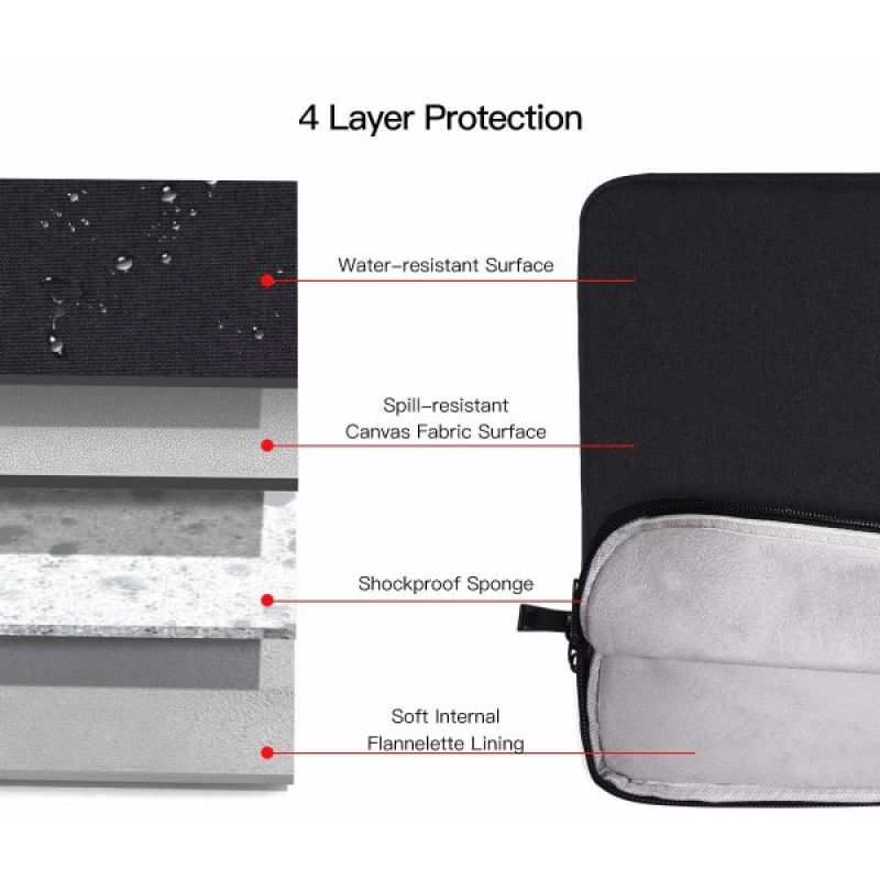 Husa pentru laptop din panza neagra, geanta pentru laptop, husa pentru notebook