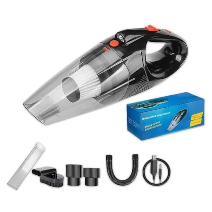 Aspirator portabil fara fir V1 Pro K0544-26808-2054-MLC, 5.000 Pa, motor 42.000 RPM, wet & dry, LED, autonomie 25–30 min, negru