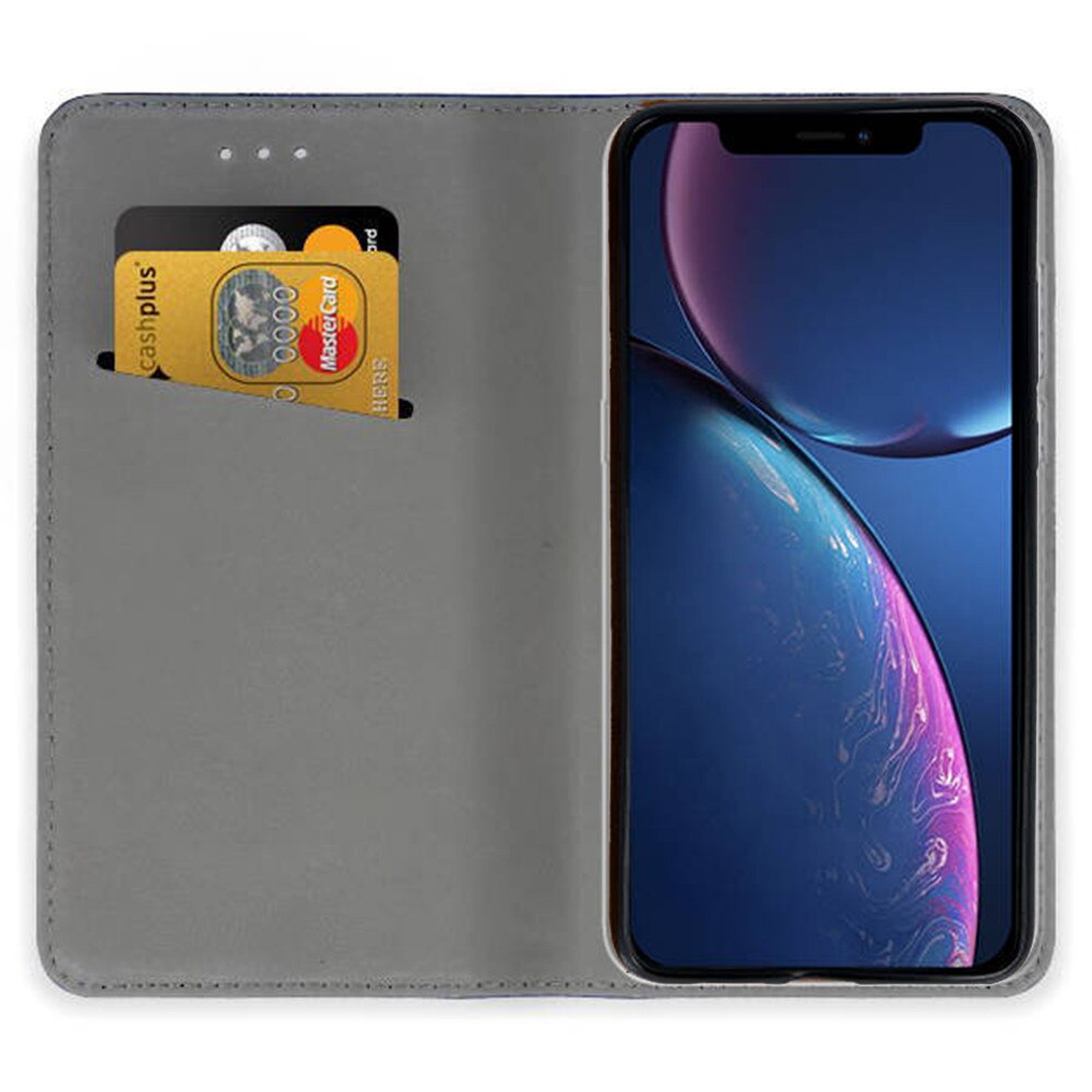 Husa compatibila cu Apple iPhone 13 Pro, COMANDO Flip Magnet, Piele ecologica, Tip carte portofel, Protectie completa, Aderenta sigura, Rosu