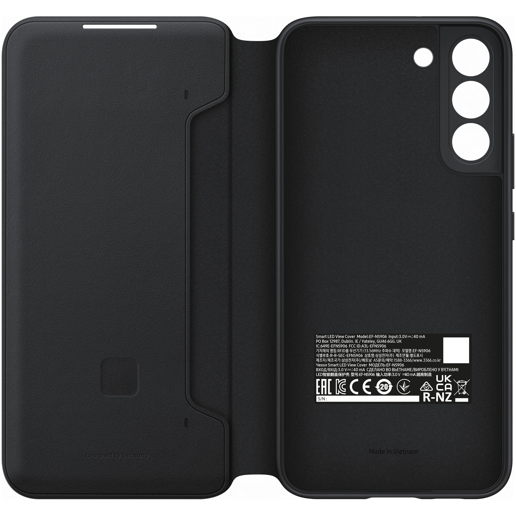 Husa de protectie Samsung Smart LED View Cover pentru Galaxy S22+, Black