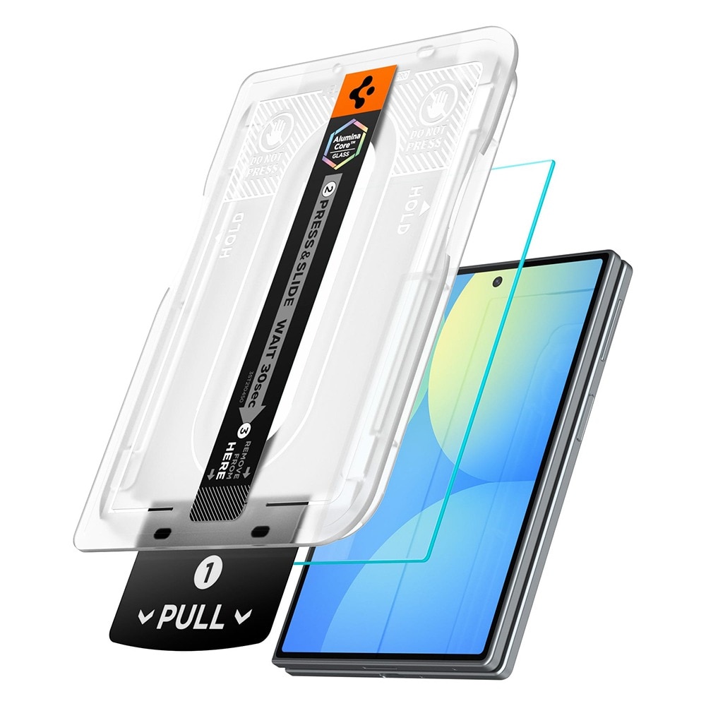 Folie Sticla pentru Samsung Galaxy Z Fold 8 Spigen Glas.tR EZ-FIT Pro HD, Kit de instalare usoara si rapida cu dispozitiv de potrivire automata, Protectie Profesionala, Ultra Rezistenta, Transparenta