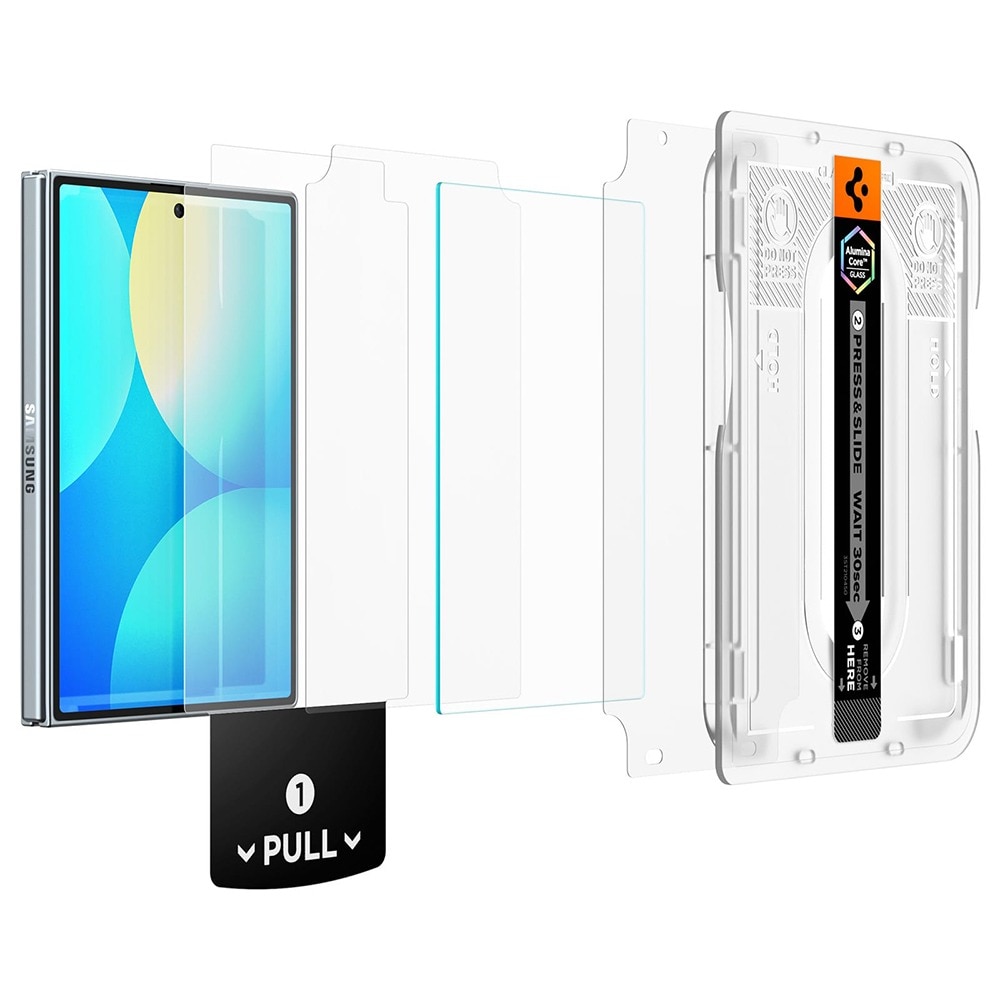 Folie Sticla pentru Samsung Galaxy Z Fold 8 Spigen Glas.tR EZ-FIT Pro HD, Kit de instalare usoara si rapida cu dispozitiv de potrivire automata, Protectie Profesionala, Ultra Rezistenta, Transparenta