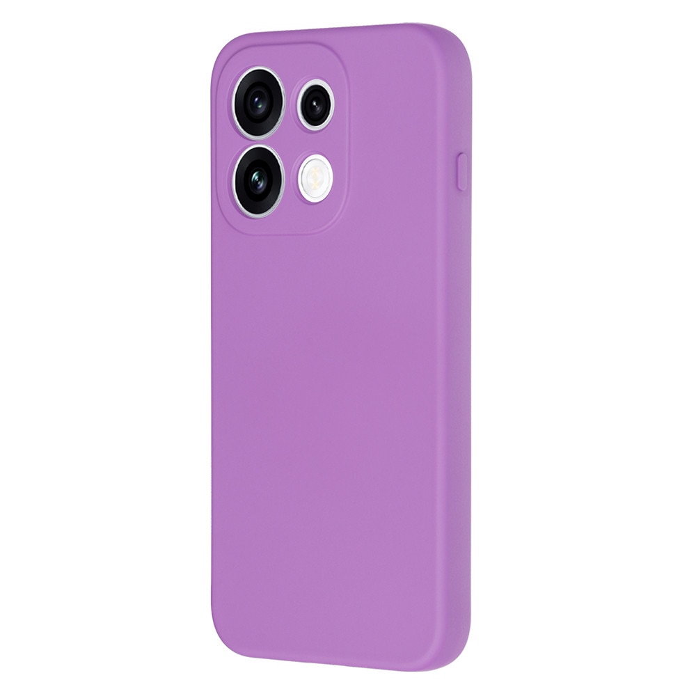 Husa pentru Oppo Reno 16 Pro 5G Liquid Silicone, subtire, captusita cu microfibra, anti amprenta, protectie camera foto, mov
