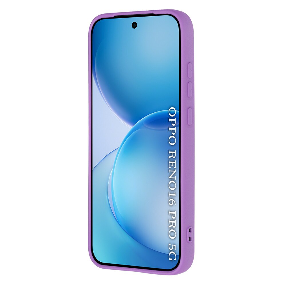 Husa pentru Oppo Reno 16 Pro 5G Liquid Silicone, subtire, captusita cu microfibra, anti amprenta, protectie camera foto, mov