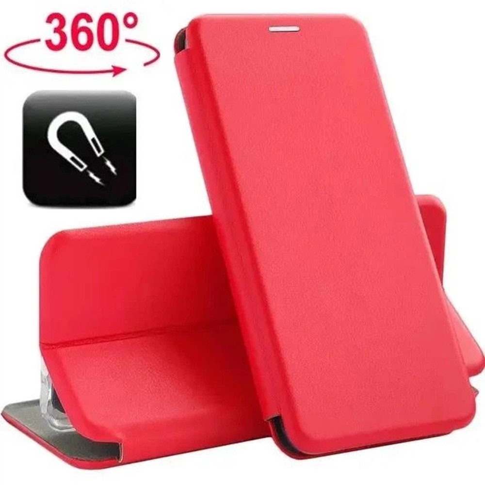 Husa pentru Samsung Galaxy A32 4G, Elite Book, PU Leather, Decupaj difuzor apeluri, Colturi rotunde, Inchidere magnetica, Protectie fata - spate, Acoperire completa 360 grade, Tip carte, Rosu