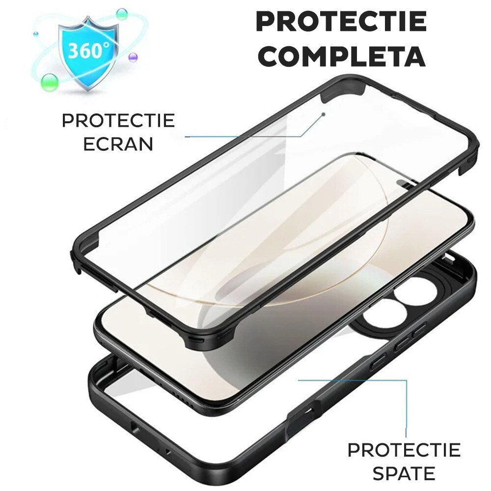 Husa pentru Honor X5c Plus DaDen® ColorVerse 360, Antisoc, Protectie completa spate-ecran, Mov