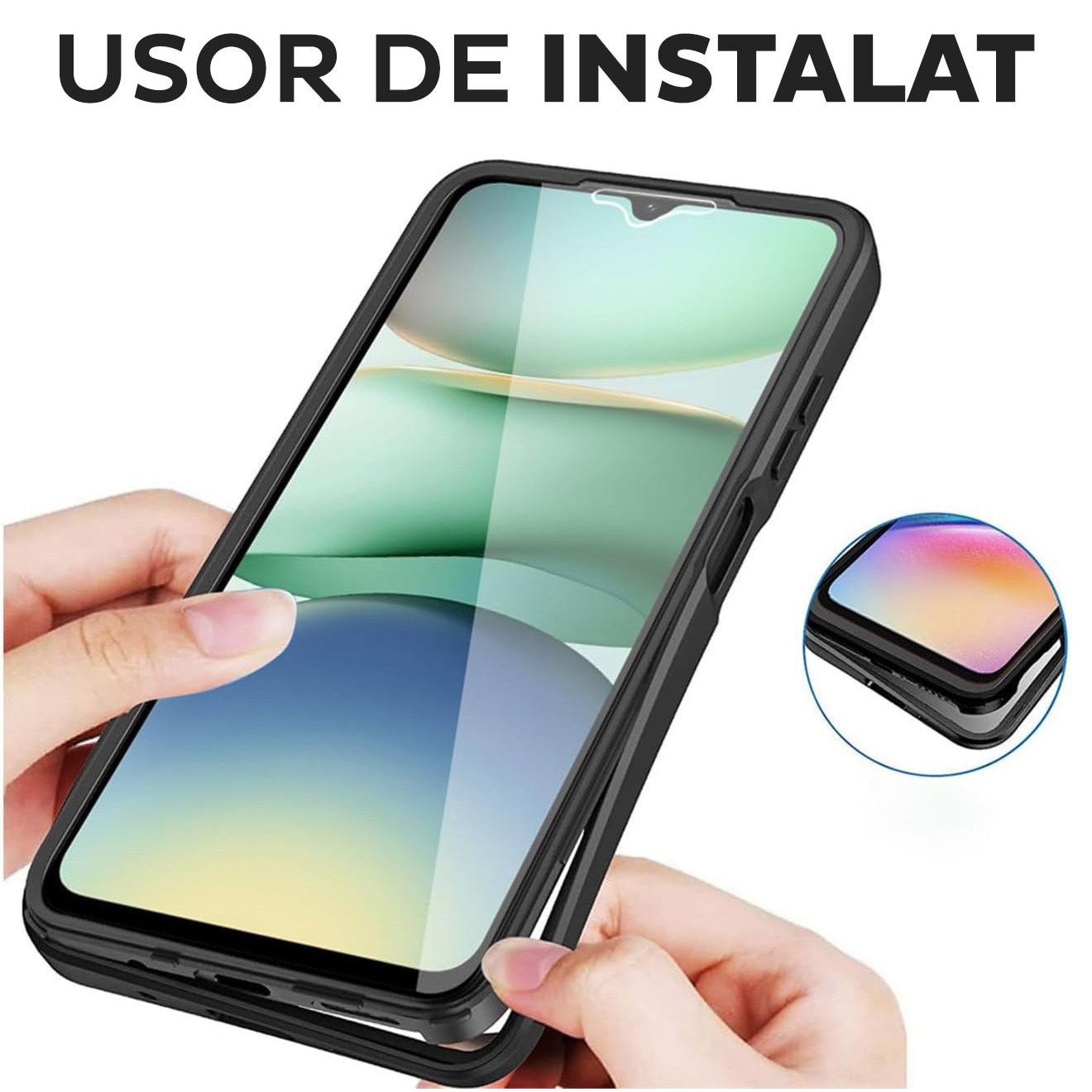 Husa pentru Honor X5c Plus DaDen® ColorVerse 360, Antisoc, Protectie completa spate-ecran, Mov