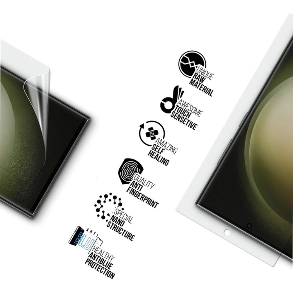 Folie Mata compatibila cu Samsung Galaxy S25 Ultra, Protect Shield Matte Finish, Anti-Glare, Anti reflexii, Rezistenta la utilizare intensa, Anti-UV, Anti-ingalbenire, Anti-Soc, Hydrogel regenerabil, Full Glue, Case-Friendly Cover