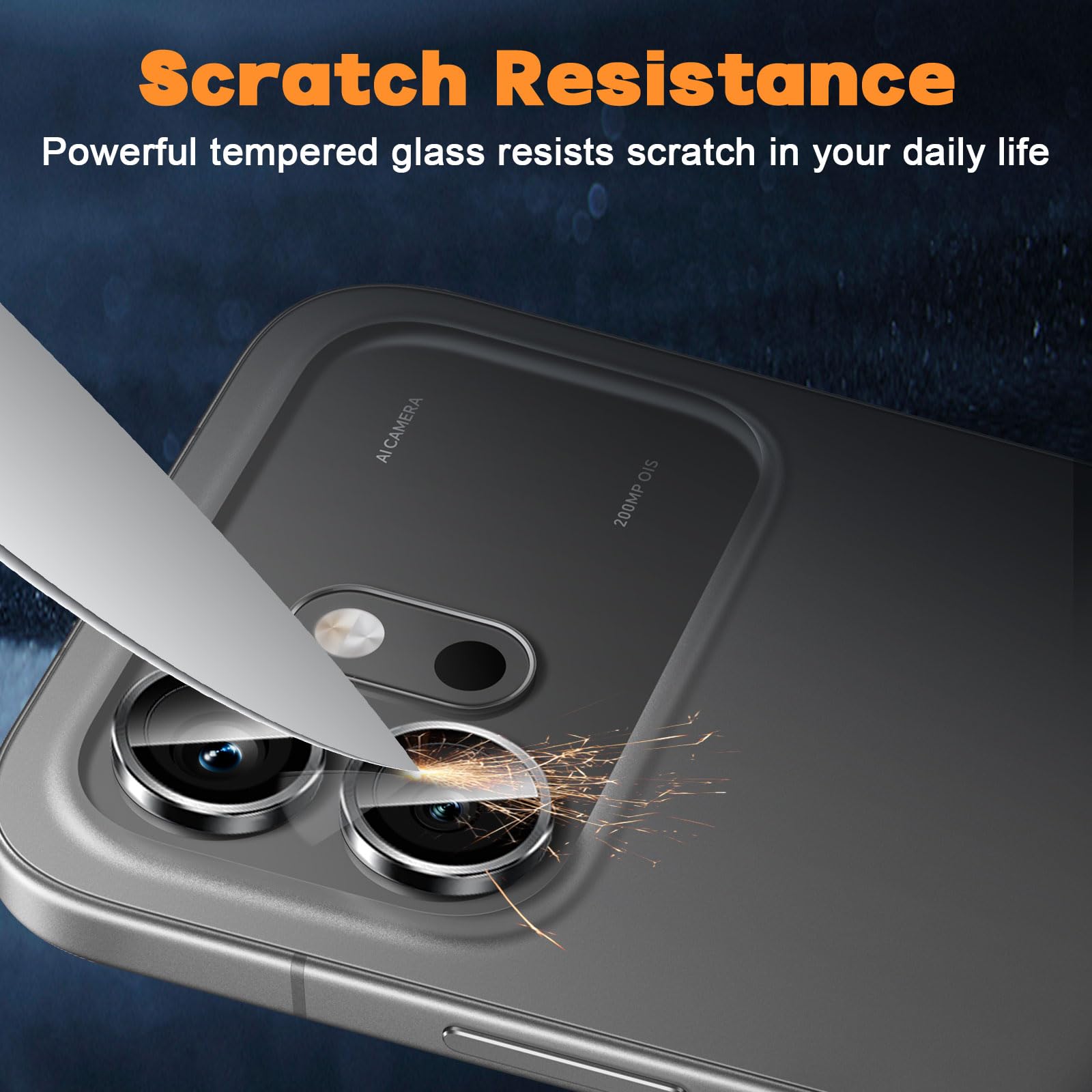 Folie protectie lentila camera Honor 600, sticla temperata 9H, aluminiu, transparent, 1 buc