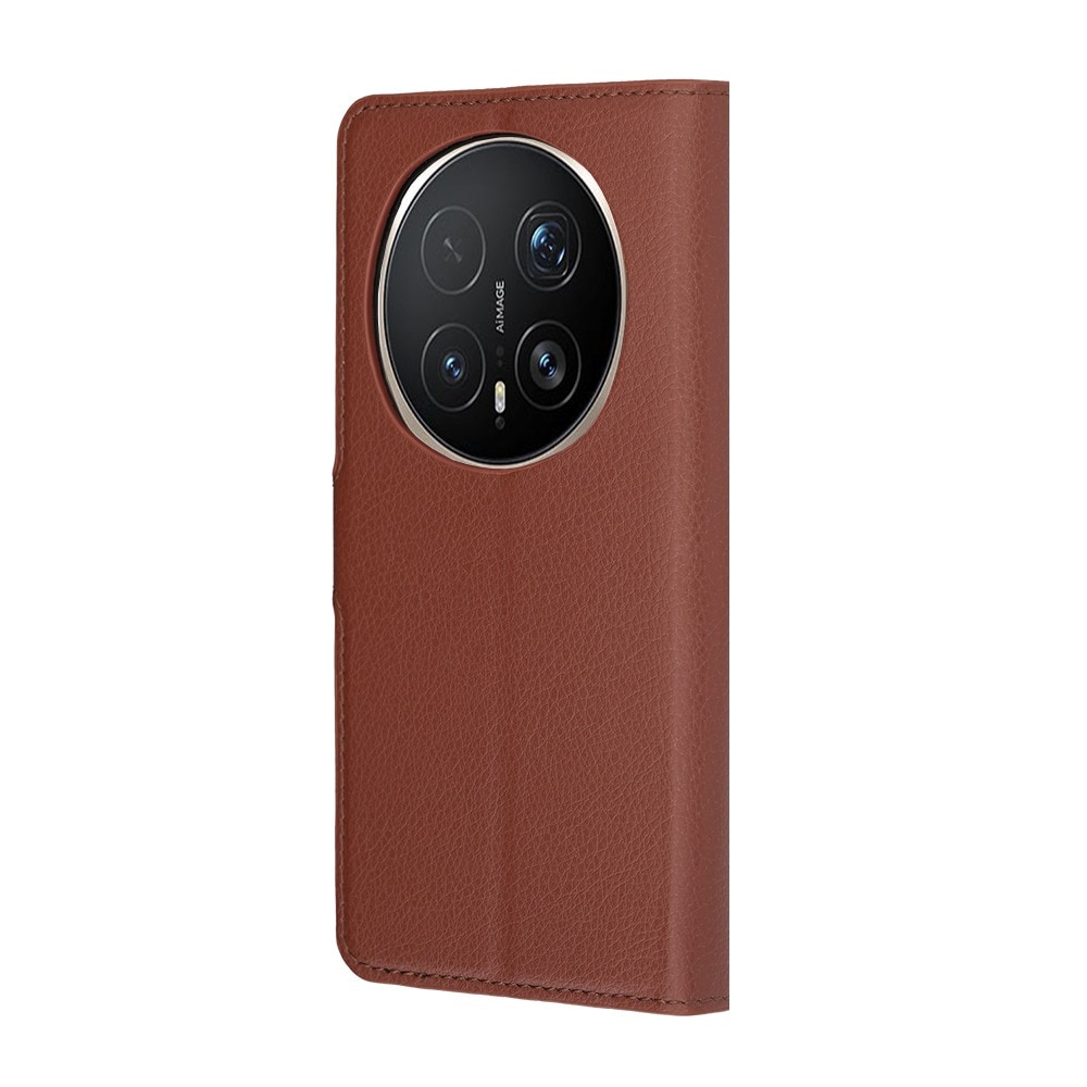Husa pentru Honor Magic 8 Pro Tip Carte DaDen®, Leather Folio, Functie de Stand, Calitate Premium, Antisoc, Protectie Sporita, Maro