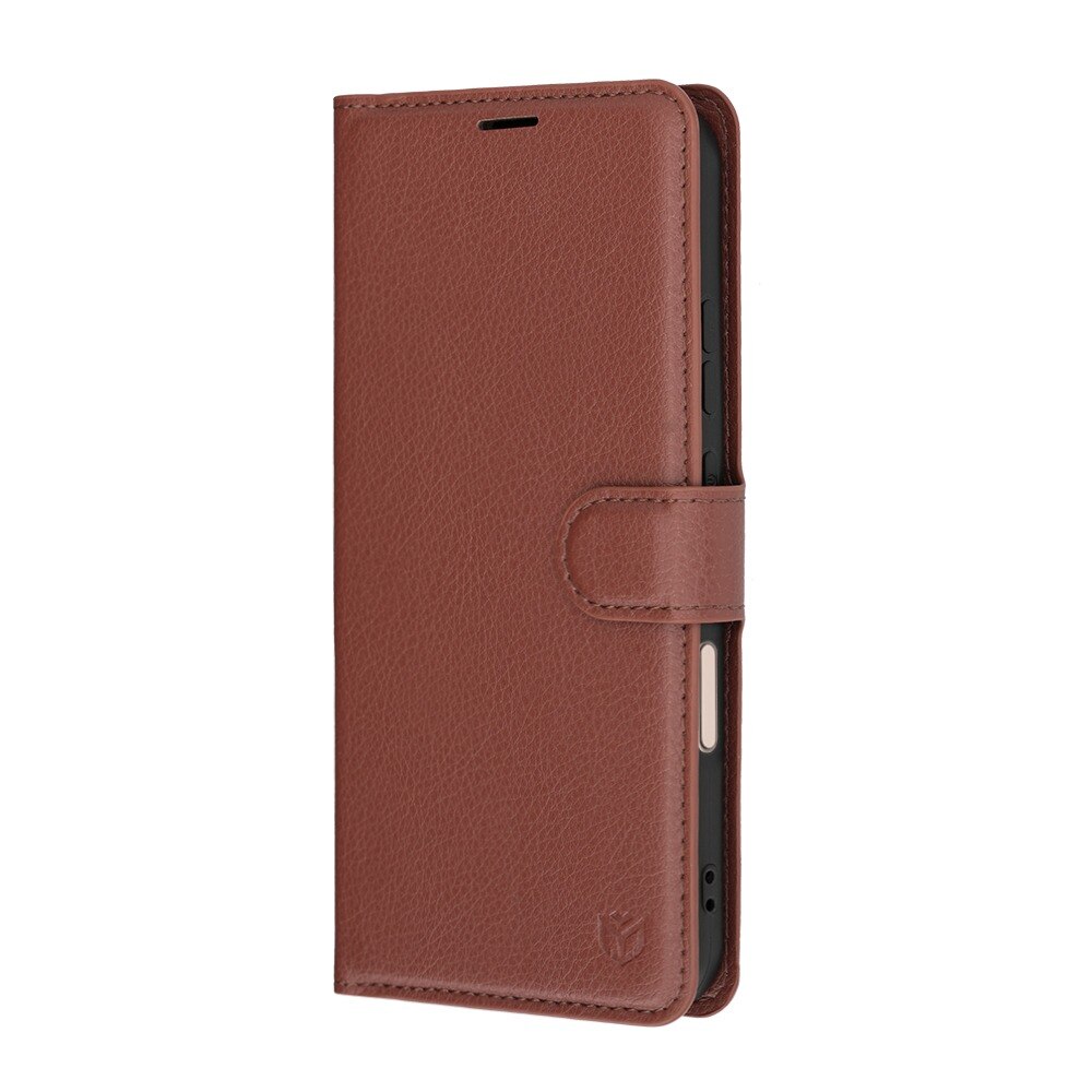 Husa pentru Honor Magic 8 Pro Tip Carte DaDen®, Leather Folio, Functie de Stand, Calitate Premium, Antisoc, Protectie Sporita, Maro