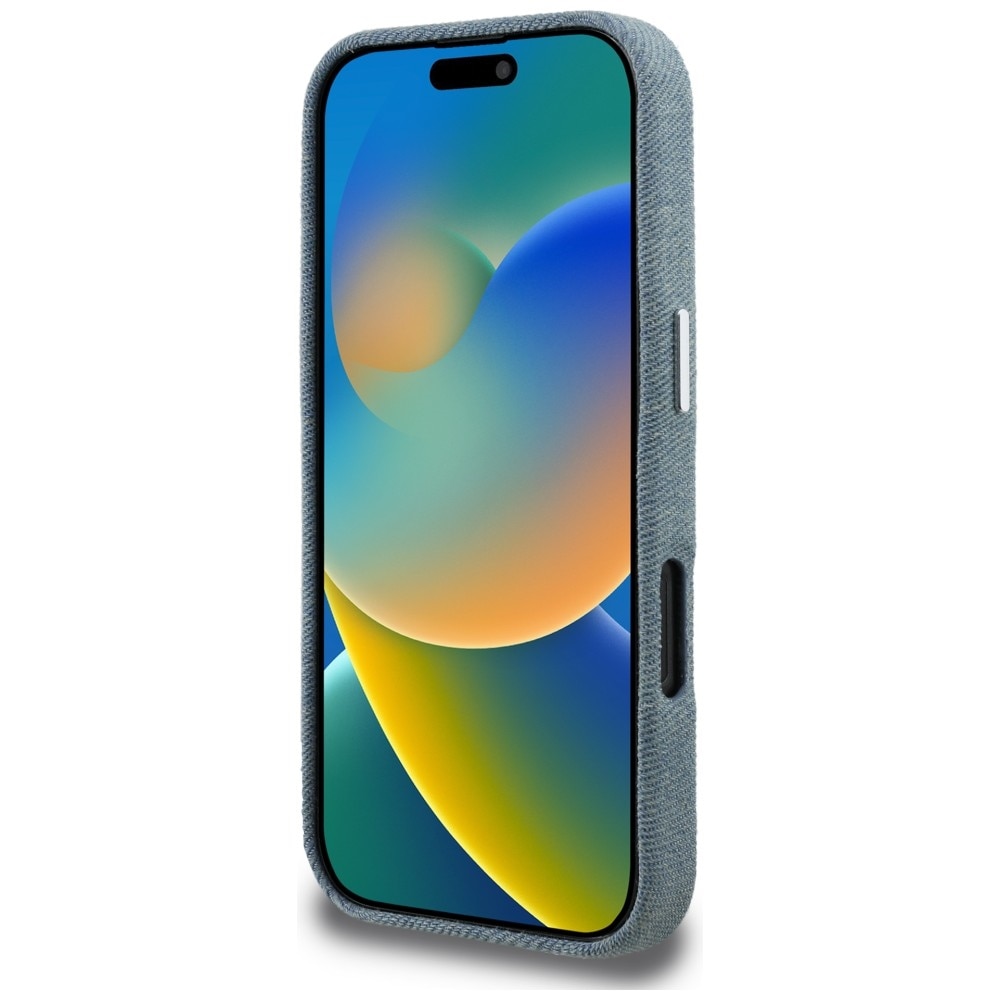 Husa Karl Lagerfeld FW Jeans Signature Logo compatibila cu iPhone 16 Pro Max, Albastru