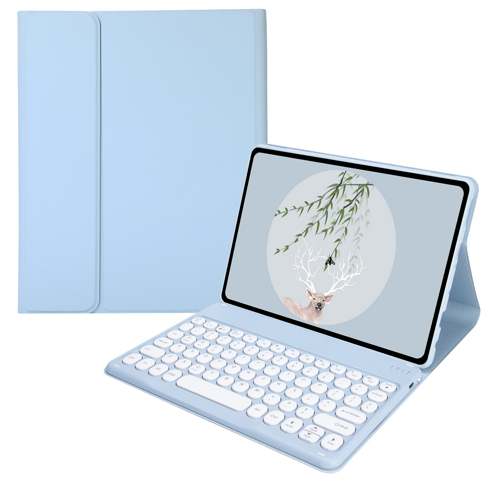 Husa cu tastatura pentru Samsung Galaxy Tab A8 10.5'', HUEIROY, Albastru deschis
