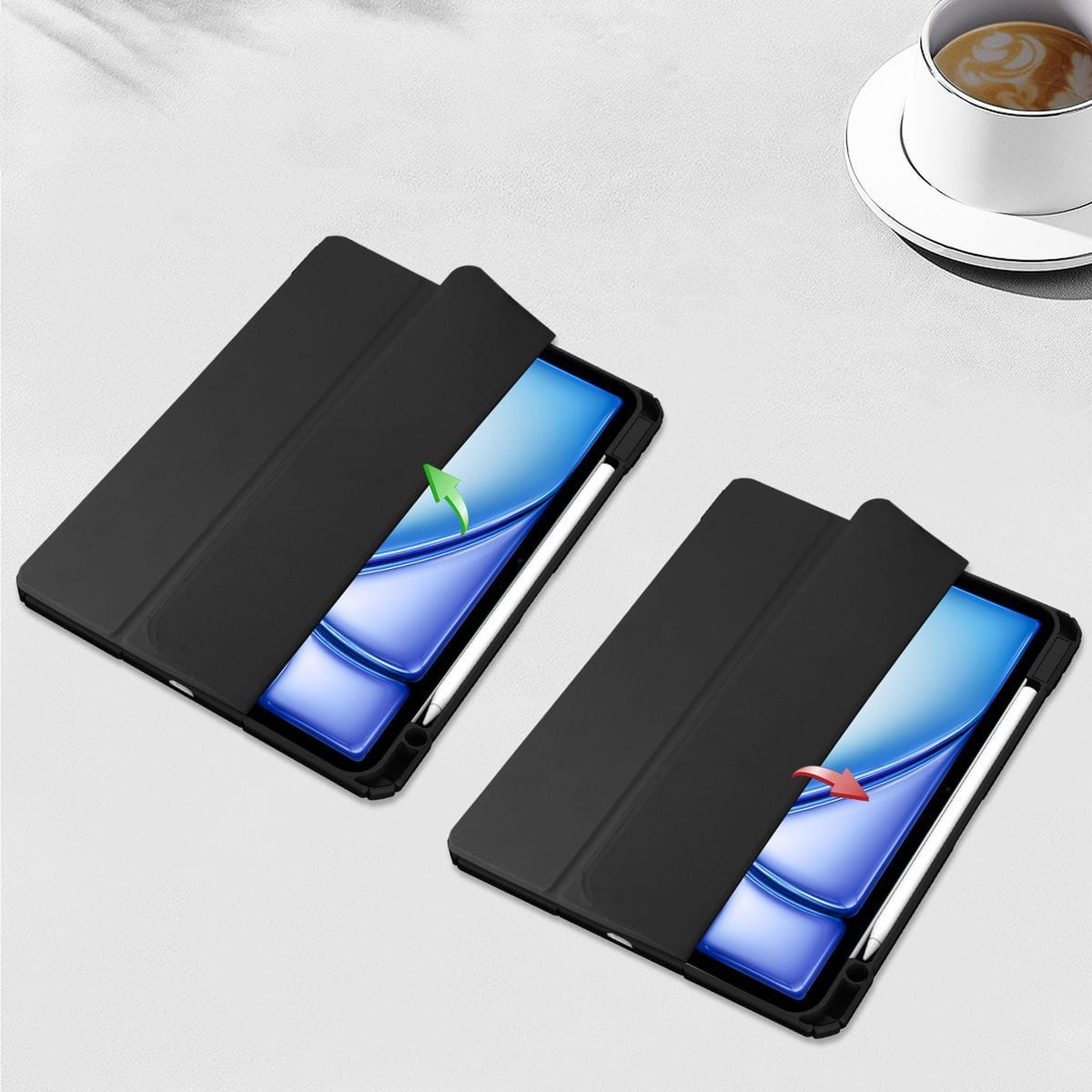 Husa tableta Bizon Case Tab Clear Matt pentru iPad Air 13” 2024, negru