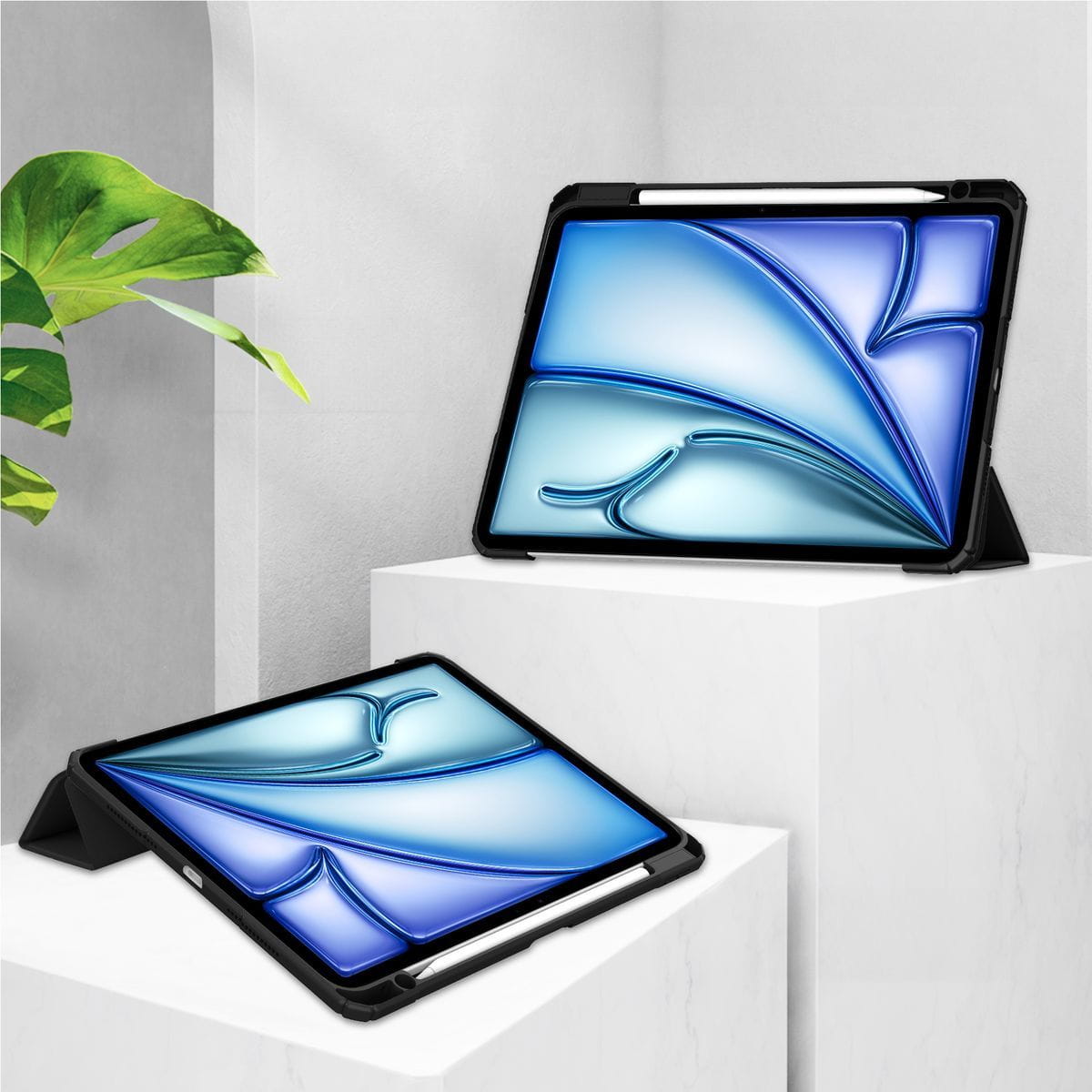 Husa tableta Bizon Case Tab Clear Matt pentru iPad Air 13” 2024, negru