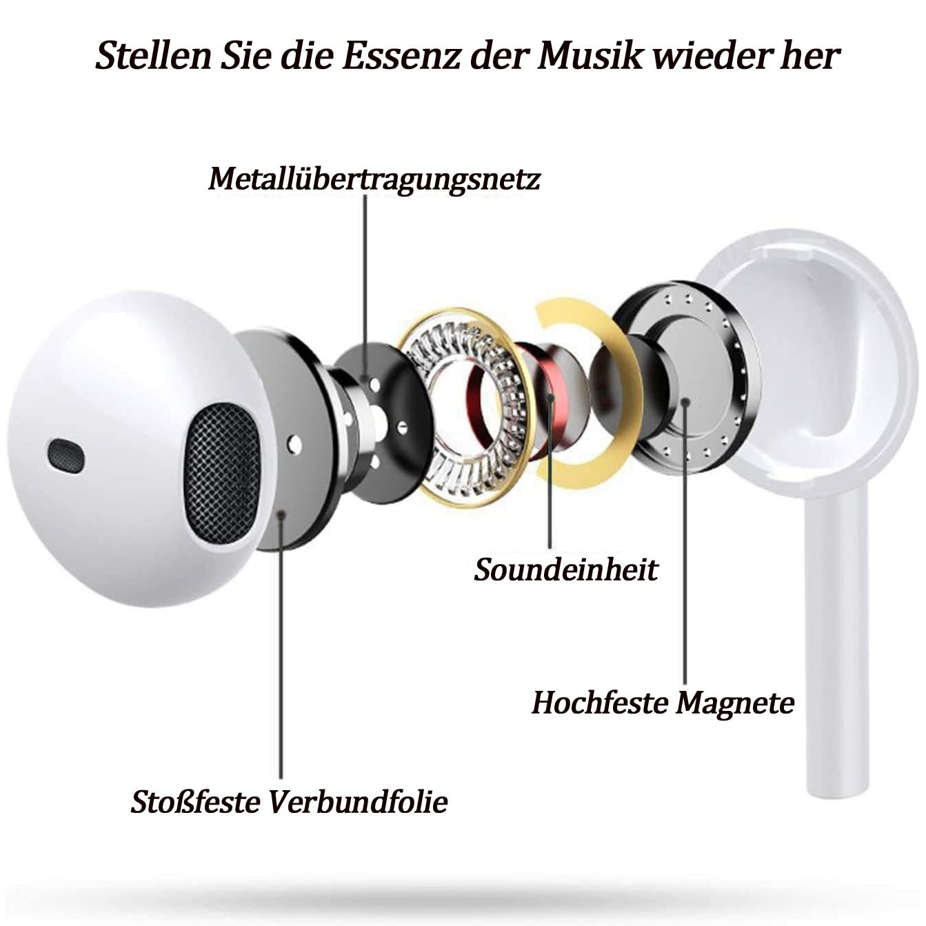 Casti in-ear 0716BM-BST3130900, cu microfon si telecomanda pentru volum, conector Lightning, compatibile cu iPhone, alb