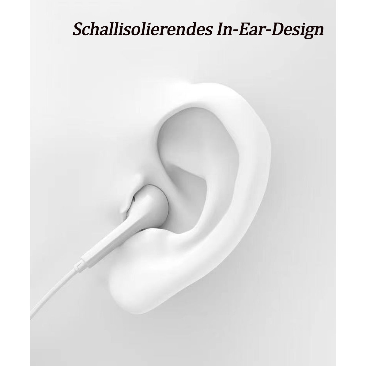 Casti in-ear 0716BM-BST3130900, cu microfon si telecomanda pentru volum, conector Lightning, compatibile cu iPhone, alb