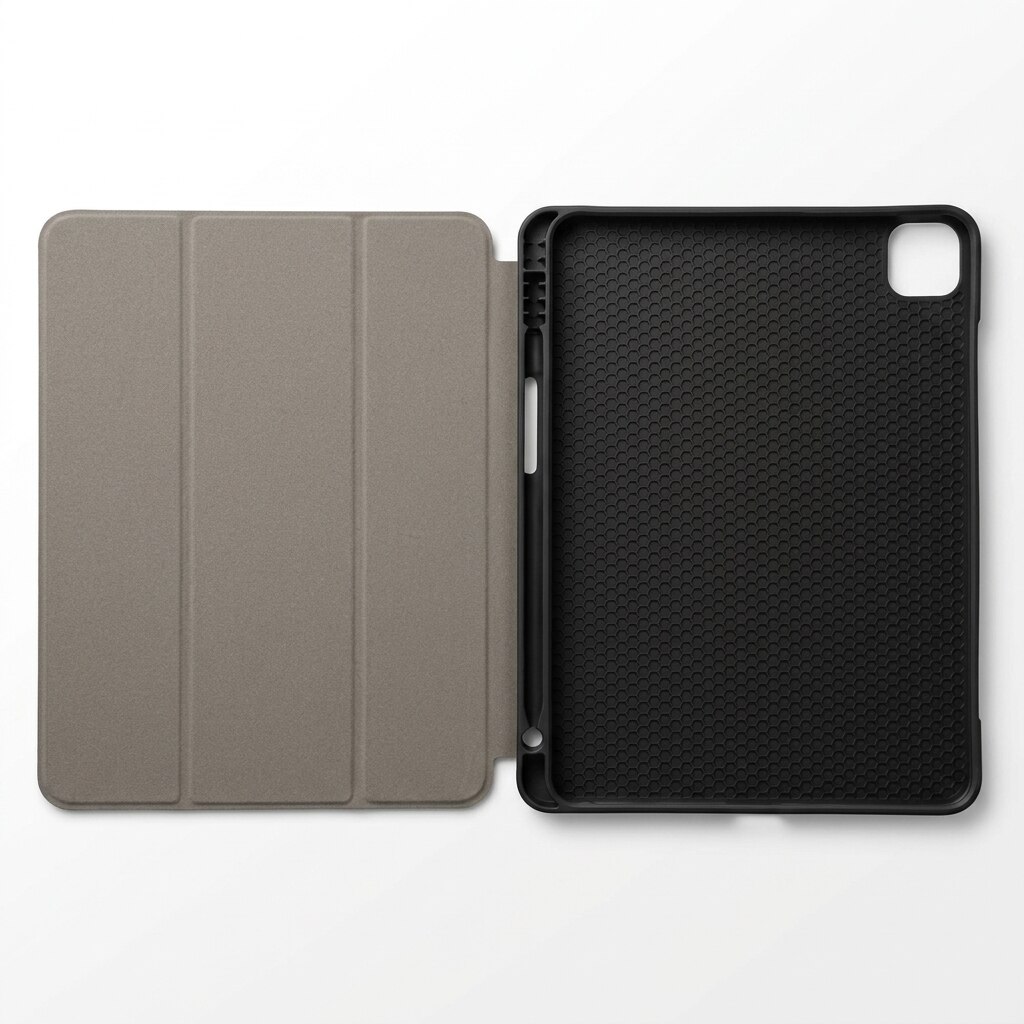Husa tip carte pentru iPad Pro 11 inch, model galaxie, spate rigid, slot creion, mov cu rosu