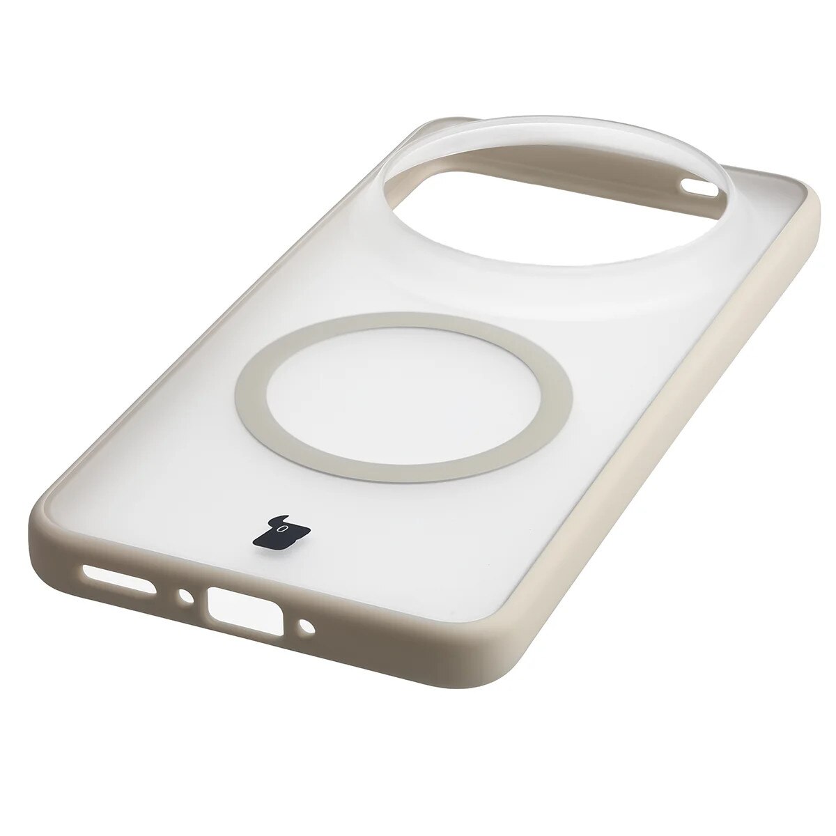 Husa pentru Magsafe Bizon Case MatteO pentru Vivo X300 Ultra, Translucid cu Bej