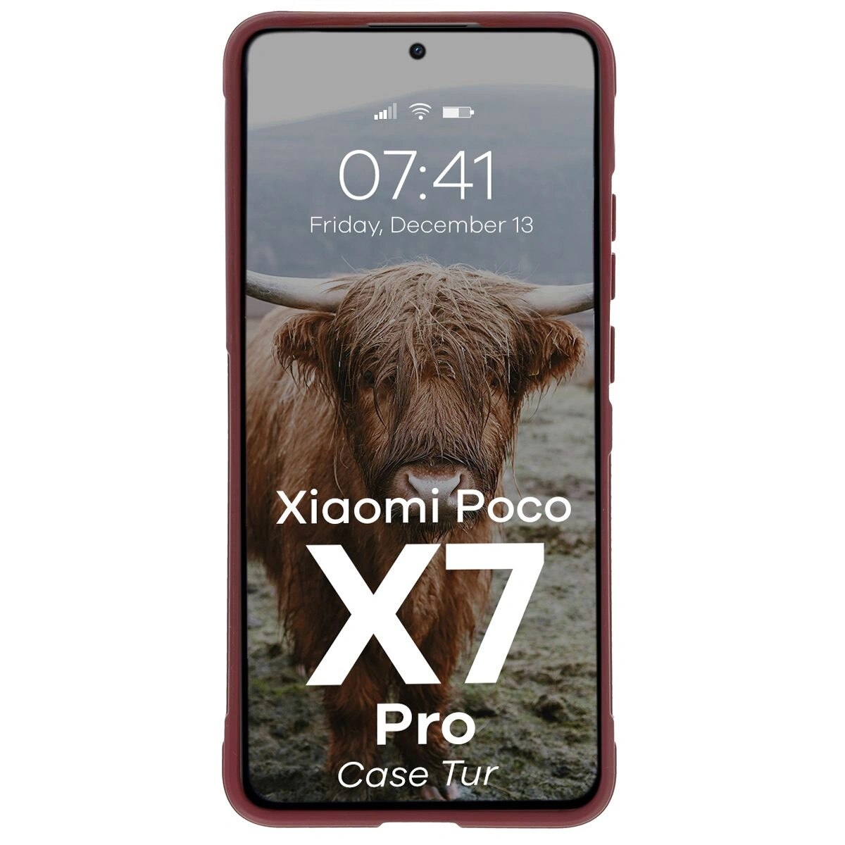 Husa telefon Bizon Tur pentru Xiaomi Poco X7 Pro, TPU, violet inchis, 2mm grosime