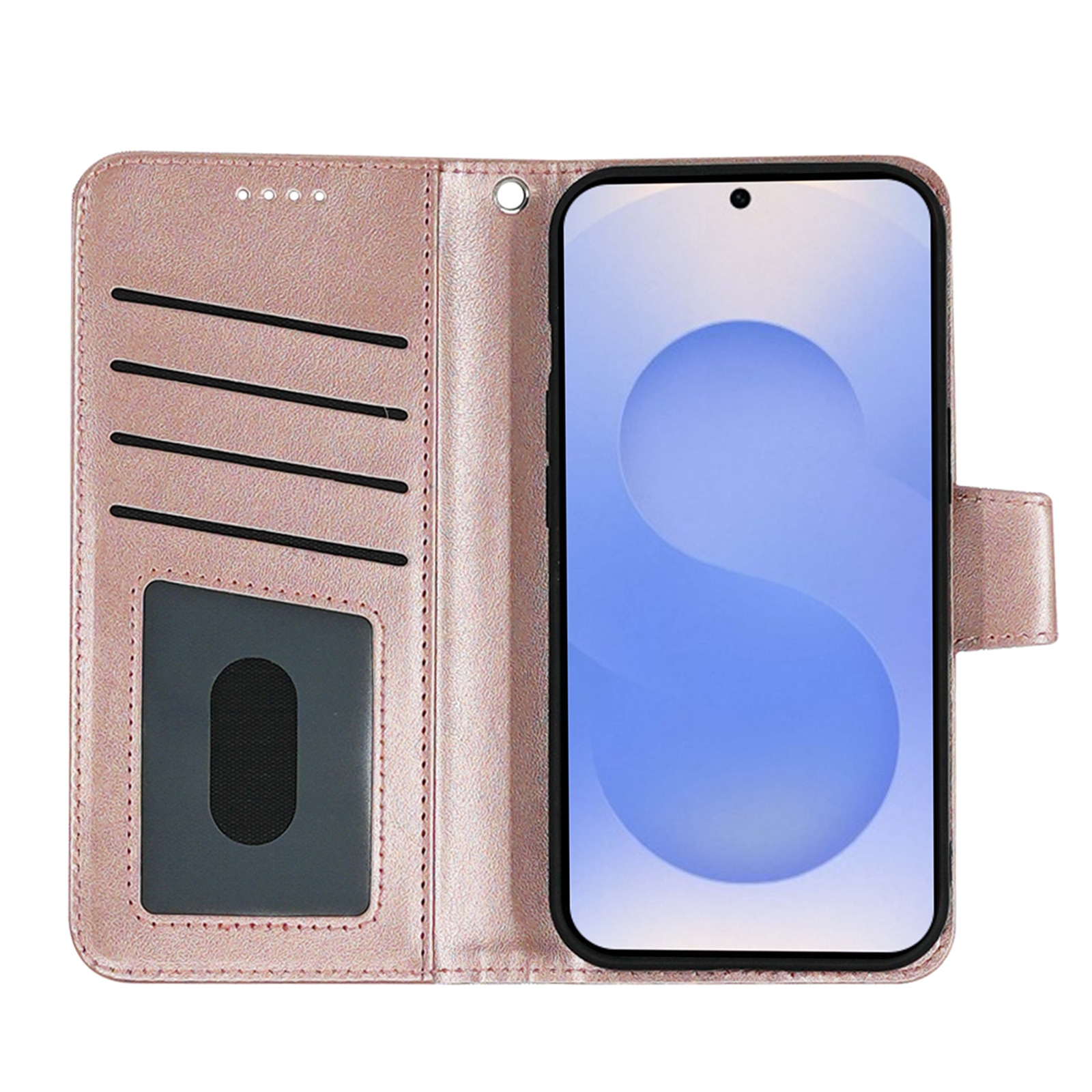 Husa pentru Samsung Galaxy S25, Omelivon, piele fina, Diary Book, tip carte, cu Portofel Interior, stand, Inchidere Magnetica, Antisoc, Roz