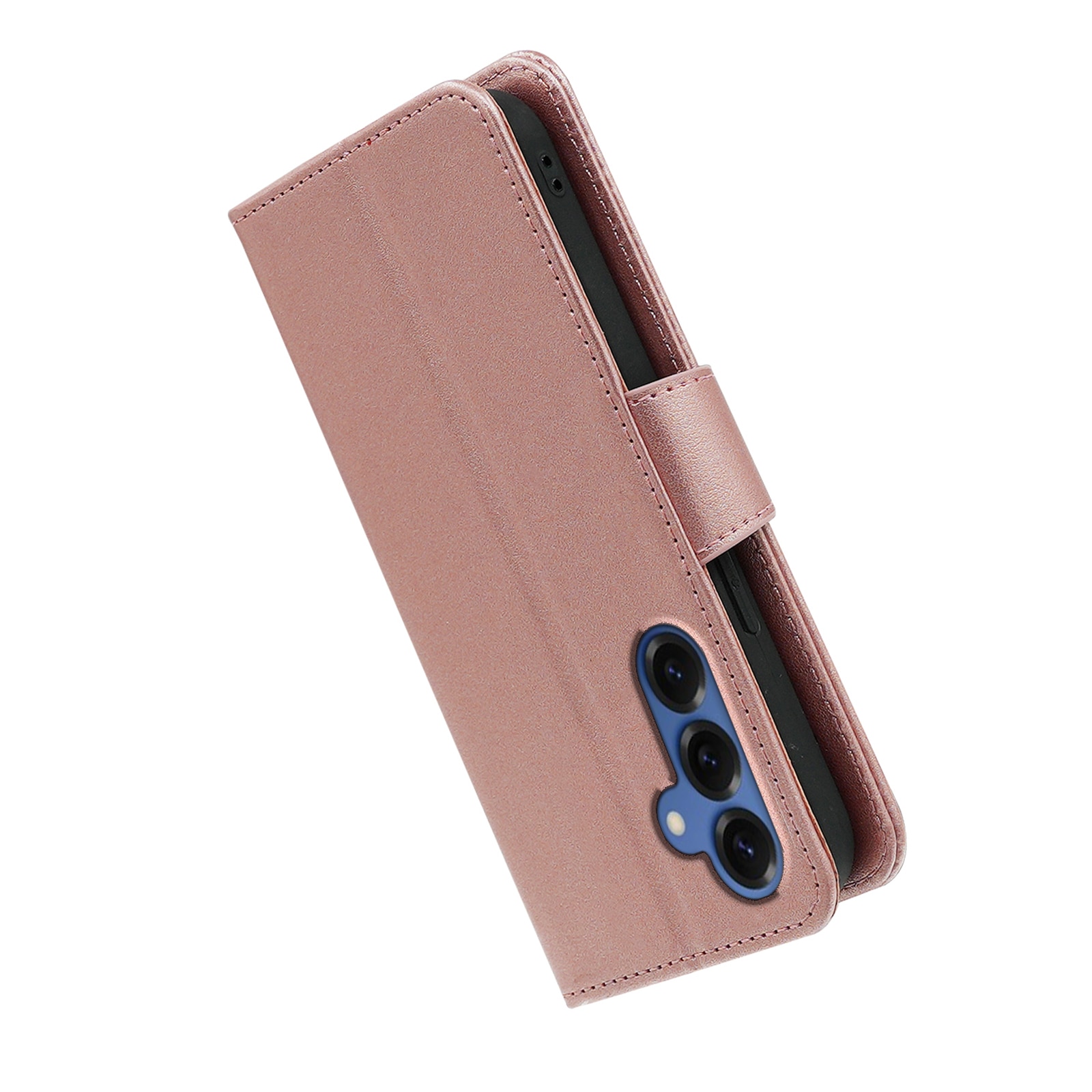 Husa pentru Samsung Galaxy S25, Omelivon, piele fina, Diary Book, tip carte, cu Portofel Interior, stand, Inchidere Magnetica, Antisoc, Roz