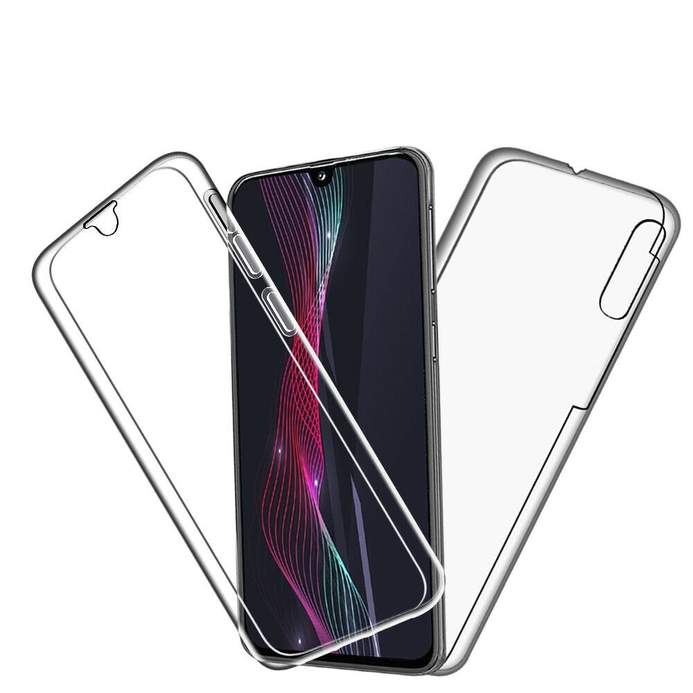 Husa 360° compatibila Samsung Galaxy A50, A505 FULL TPU Transparent fata+spate