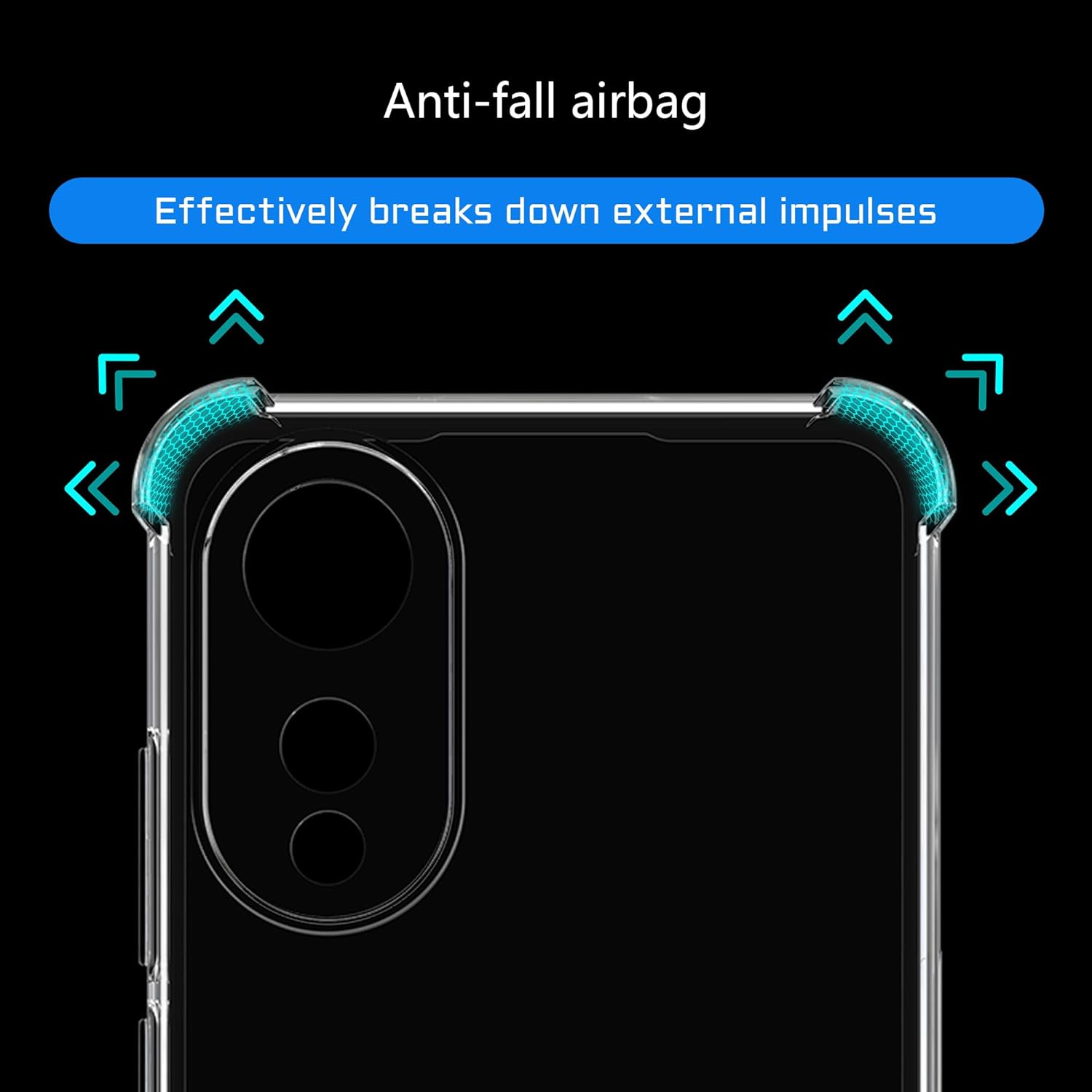 Husa Anti soc, transparenta compatibila cu OPPO A98 5G