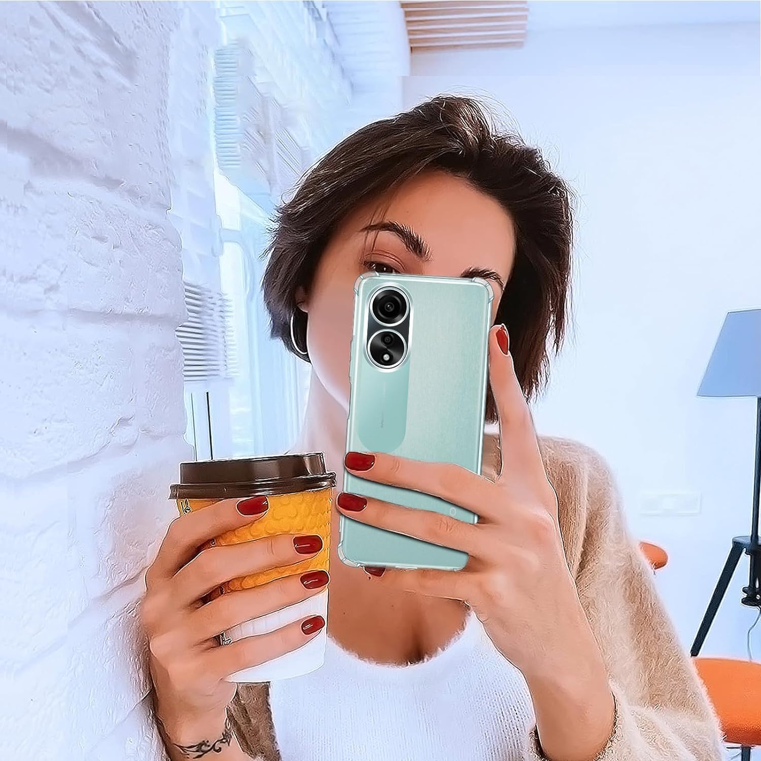 Husa Anti soc, transparenta compatibila cu OPPO A98 5G