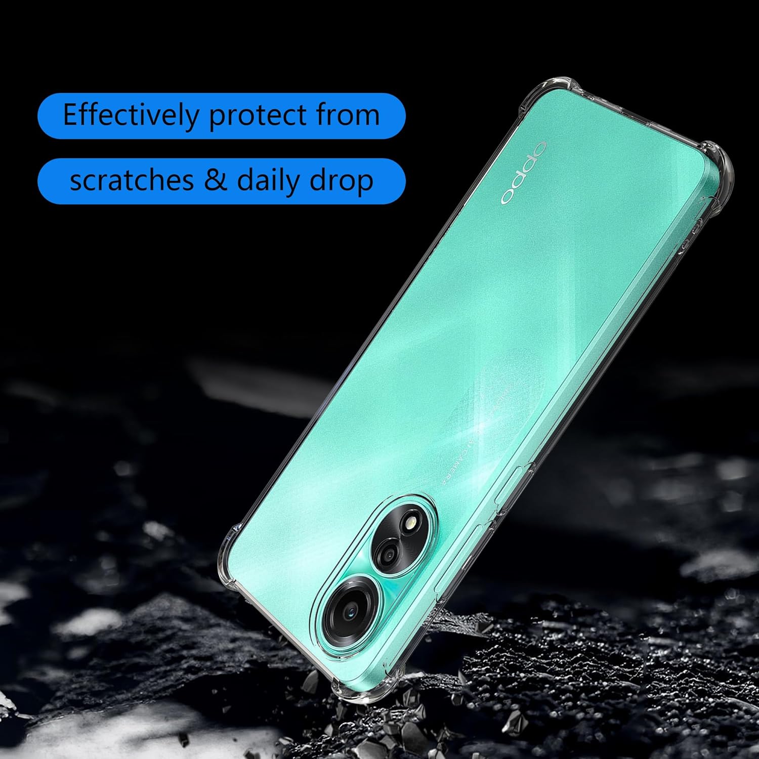 Husa Anti soc, transparenta compatibila cu OPPO A98 5G