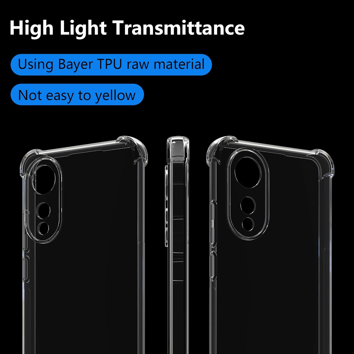 Husa Anti soc, transparenta compatibila cu OPPO A98 5G