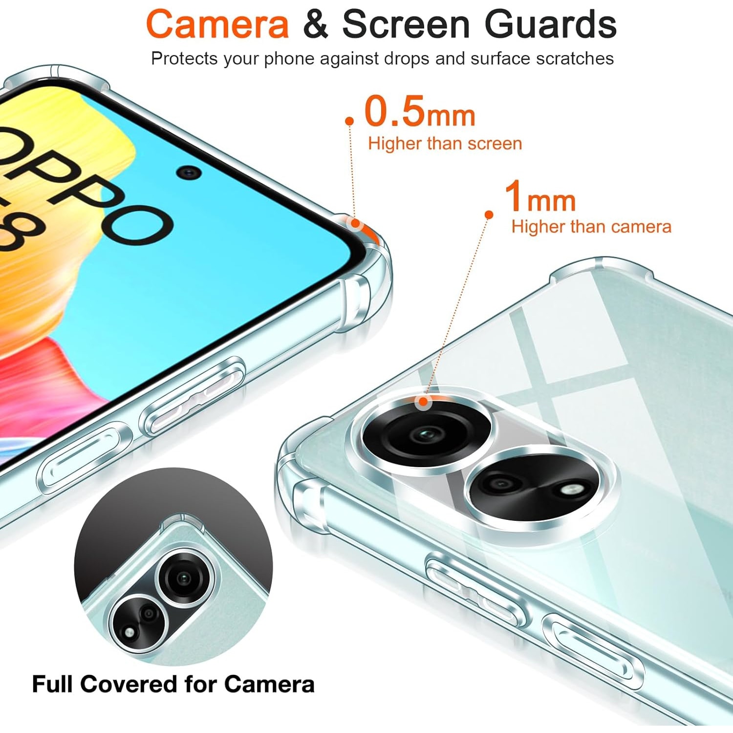 Husa Anti soc, transparenta compatibila cu OPPO A98 5G